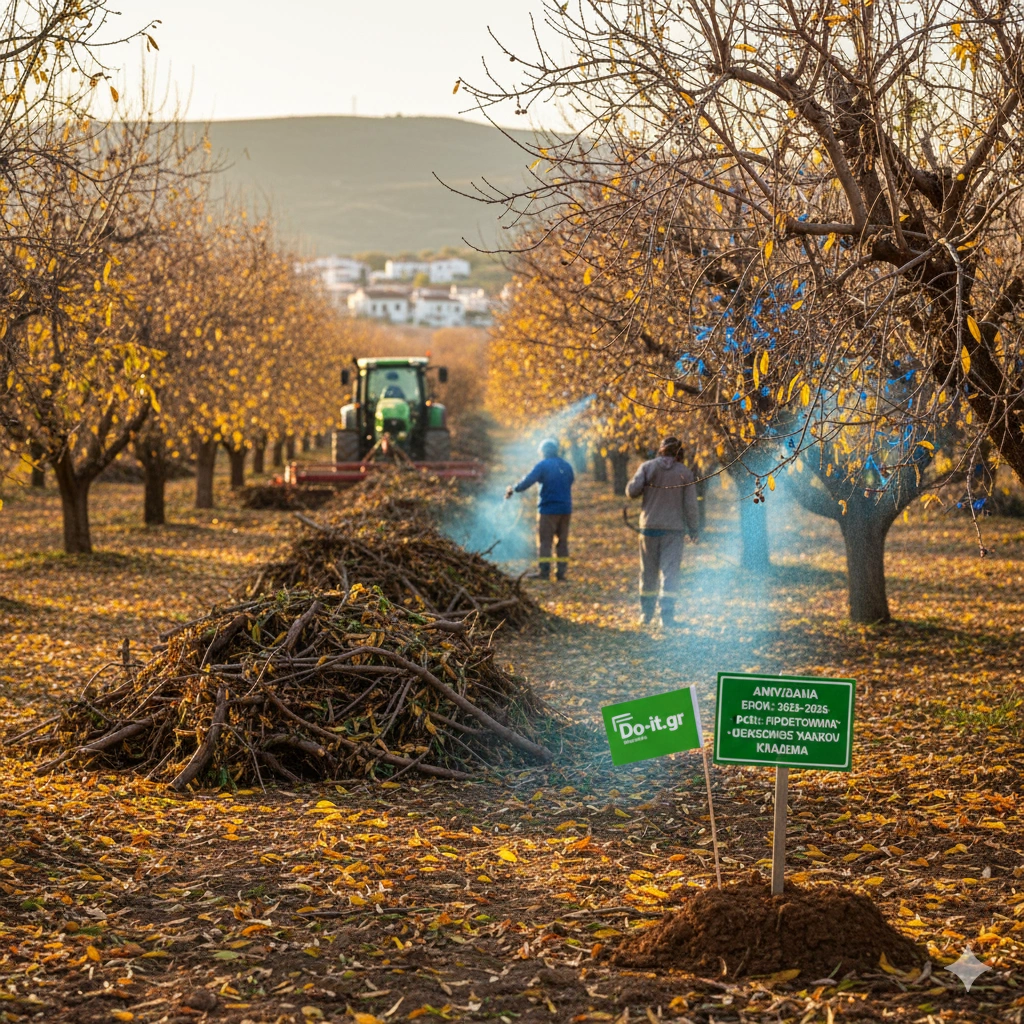 Αμυγδαλιά: Προετοιμασία, Κλάδεμα, Λίπανση