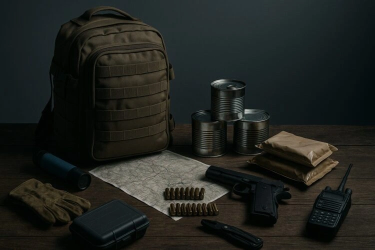 Σάκος έτοιμος για άμεση αναχώρηση (εντός 15 λεπτών) που καλύπτει τις ανάγκες 72 ωρών.