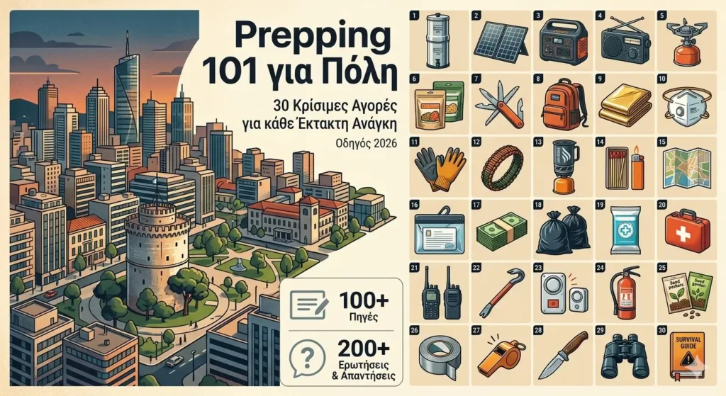 Prepping 101 για Πόλη 30 Κρίσιμες Αγορές για κάθε Έκτακτη Ανάγκη