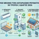 Πώς Μειώνω τον Λογαριασμό Ρεύματος 50 Τρόποι — Αναλυτικός Οδηγός 2026